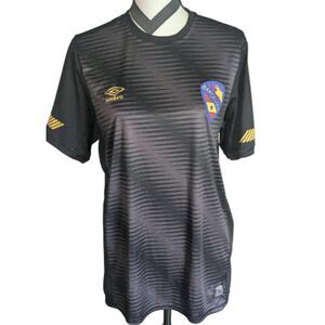 Umbro Barcelona Shield Soccer Jersey M Black Textured Men's